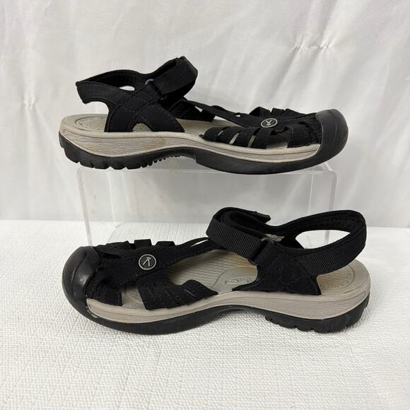 Keen Rose Sandals Womens Size 7 Black Closed Toe Adjustable Strap - Picture 8 of 9